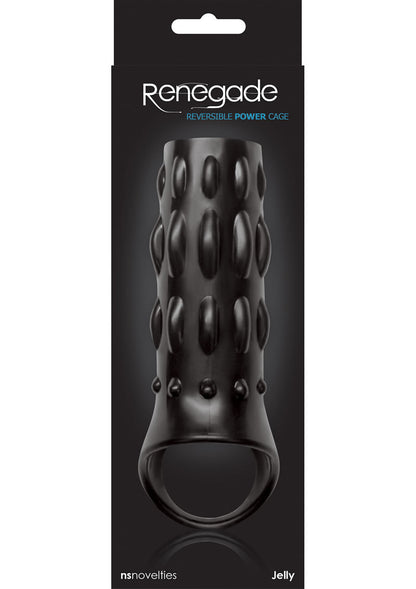 Renegade Reversible Power Cage Penis Sleeve - Black