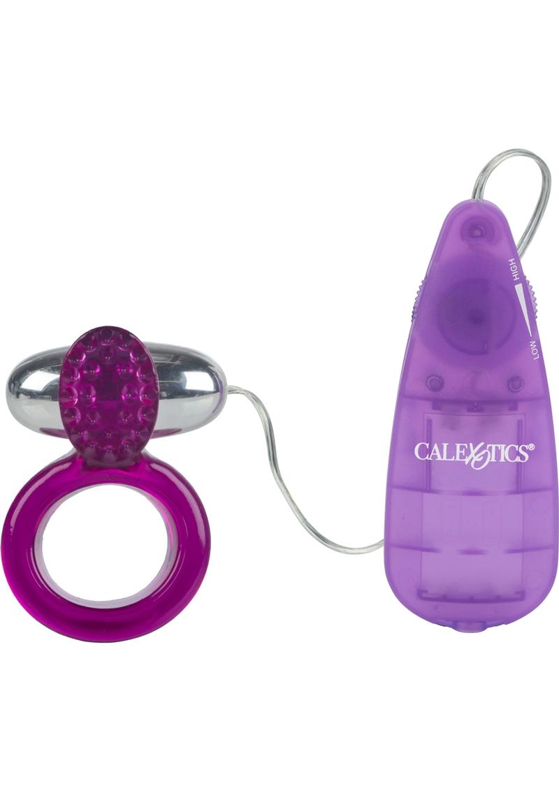 Ring Of Passion Vibrating Cock Ring with Clitoral Stimulation - Purple