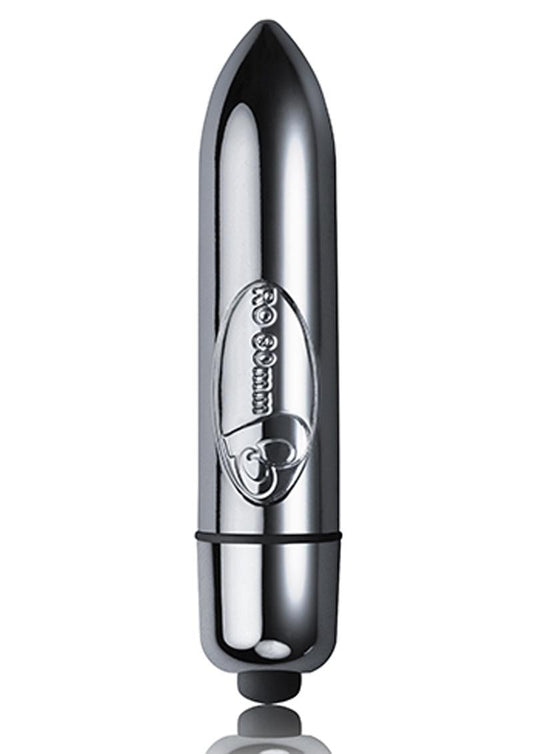 RO 80mm Single Speed Bullet Vibrator - Chrome - Silver