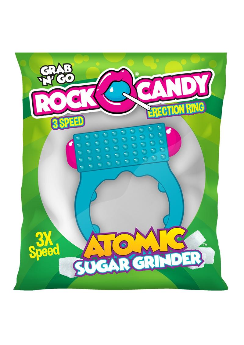 Rock Candy Atomic Sugar Grinder Vibrating Cock Ring - Blue