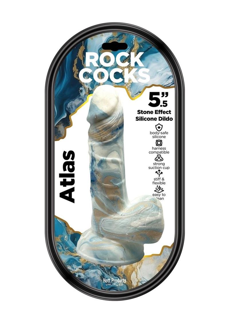 Rock Cocks Atlas Silicone Dildo - Multicolor - 5.5in