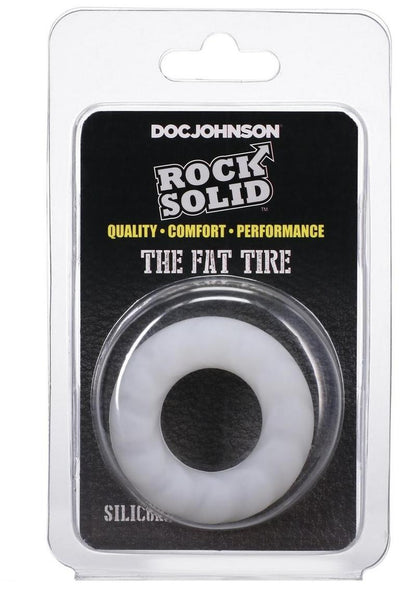 Rock Solid Fat Tire Silicone Cock Ring - White