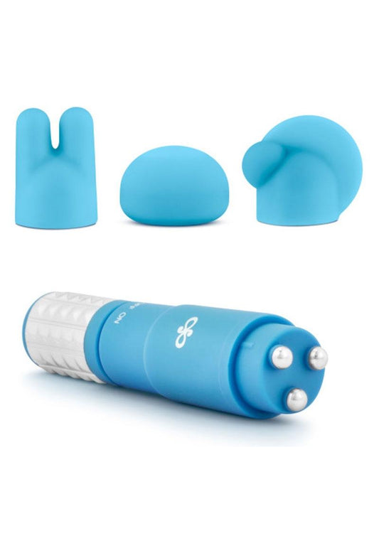 Rose Revitalize Massage Kit with Silicone Attachments - Blue