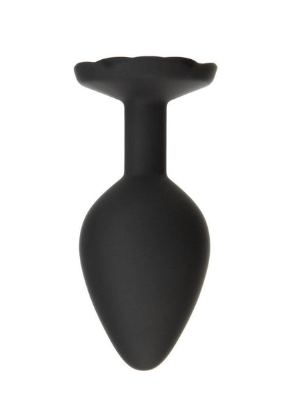 Roses Til Dawn Silicone Butt Plug - Black - Medium