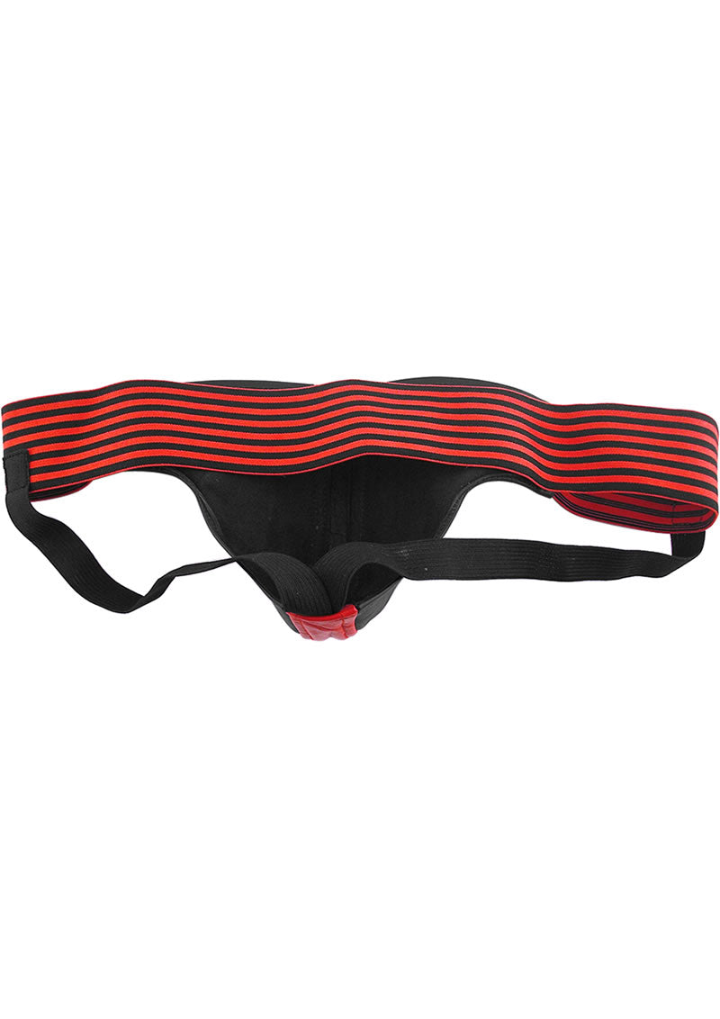 Rouge Leather Jock Strap - Black/Multicolor/Red - XLarge