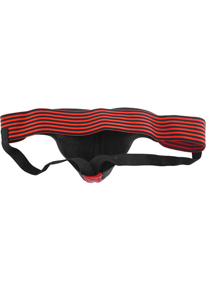 Rouge Leather Jock Strap - Black/Multicolor/Red - Medium