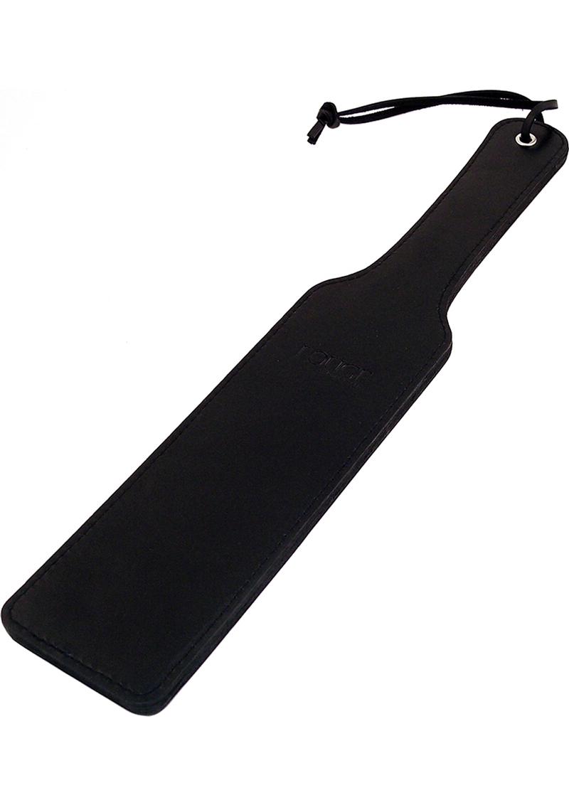 Rouge Long Leather Paddle - Black