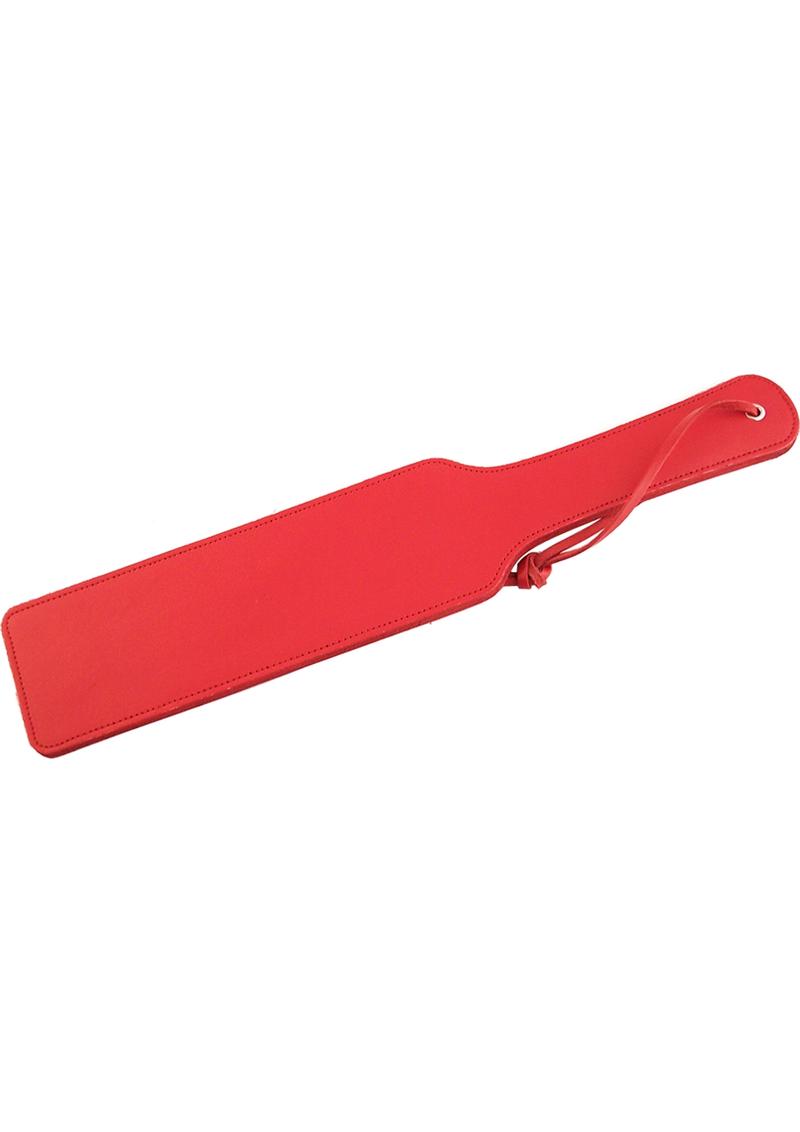 Rouge Long Leather Paddle - Red