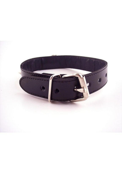 Rouge O Ring Studded Adjustable Leather Collar