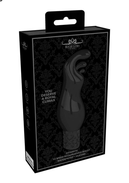 Royal Gems Exquisite Silicone Rechargeable Bullet - Black