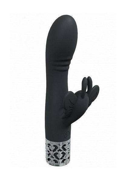 Royal Gems Monarch Rechargeable Silicone Vibrator - Black