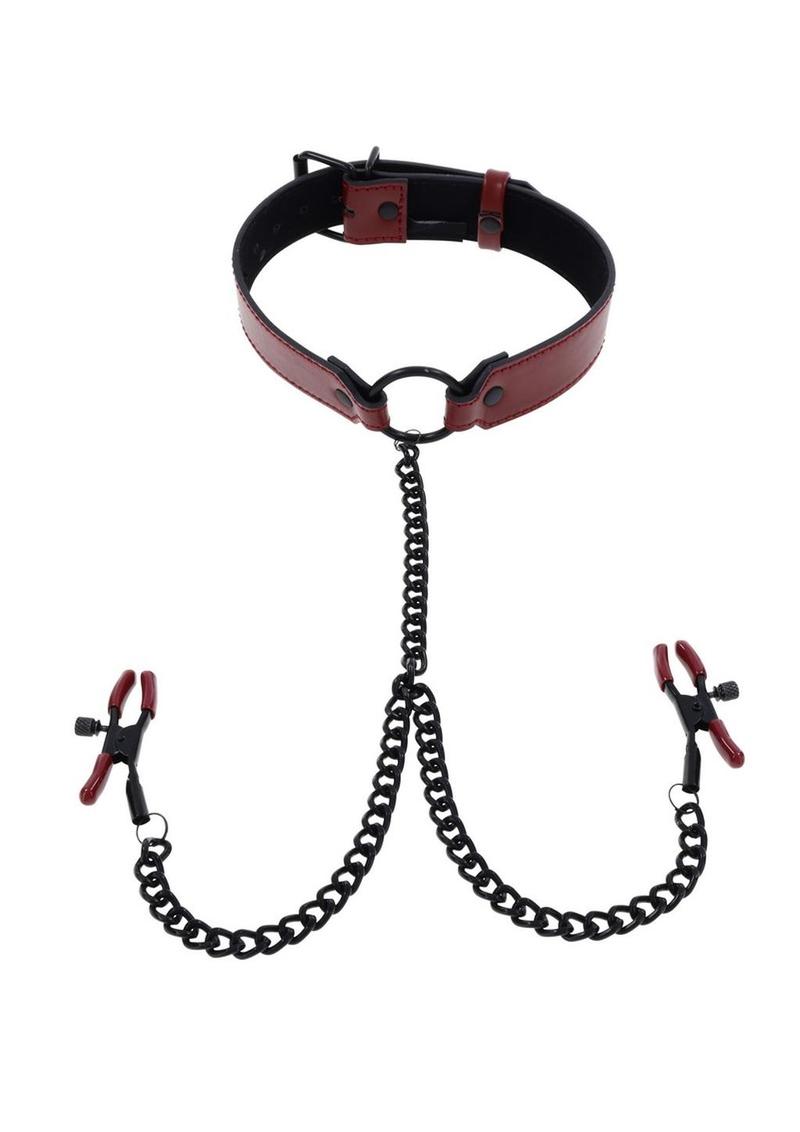 Saffron Collar with Nipple Clamp