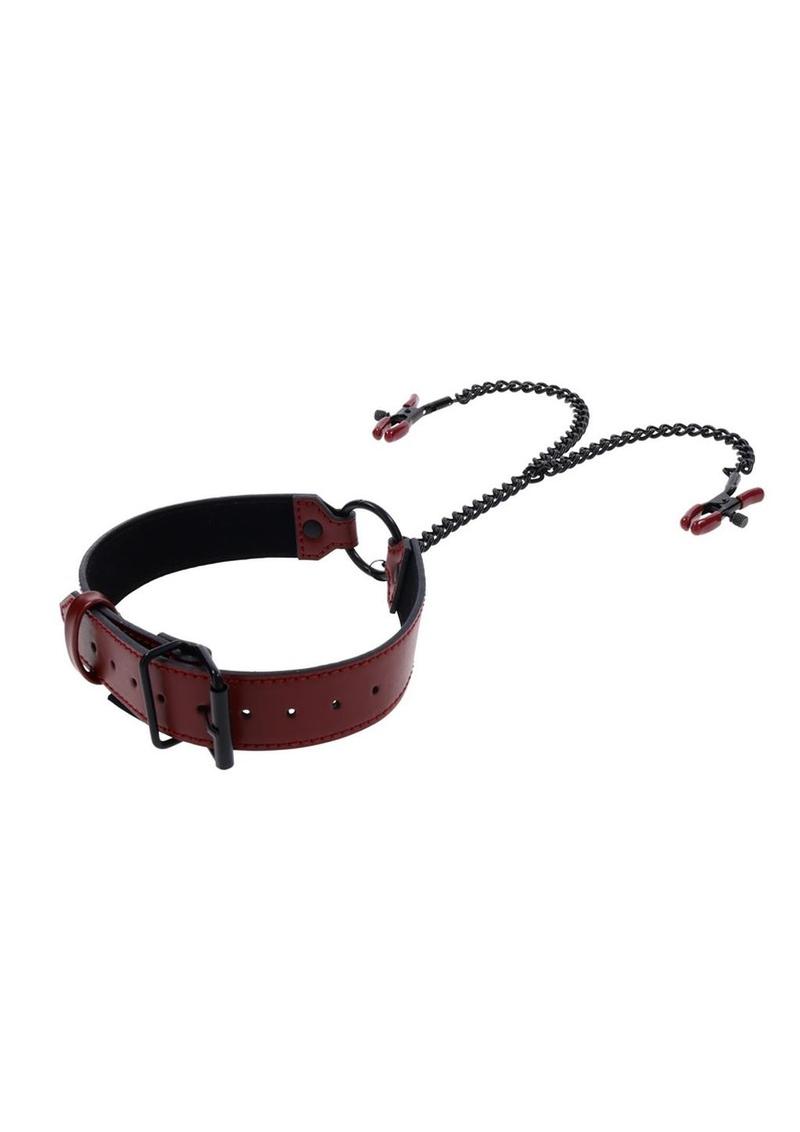 Saffron Collar with Nipple Clamp