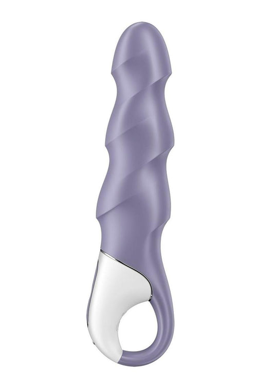 Satisfyer Air Pump Vibrator 1 Rechargeable Silicone Vibrator - Purple/White