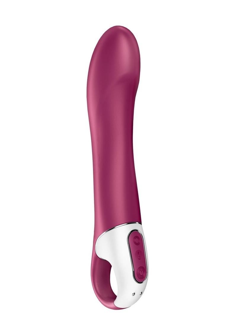 Satisfyer Big Heat Rechargeable Silicone Warming Vibrator - Magenta/Pink