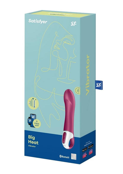 Satisfyer Big Heat Rechargeable Silicone Warming Vibrator - Magenta/Pink