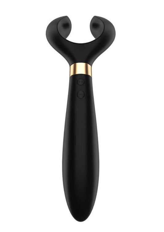 Satisfyer Endless Fun Silicone Magnetic USB Recharge Multifunctional Vibrator Waterproof - Black