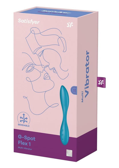 Satisfyer G-Spot Flex 1 Rechargeable Silicone Vibrator - Blue/Petrol