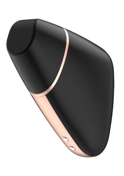 Satisfyer Love Triangle Rechargeable Silicone Clitoral Stimulator - Black/Rose Gold