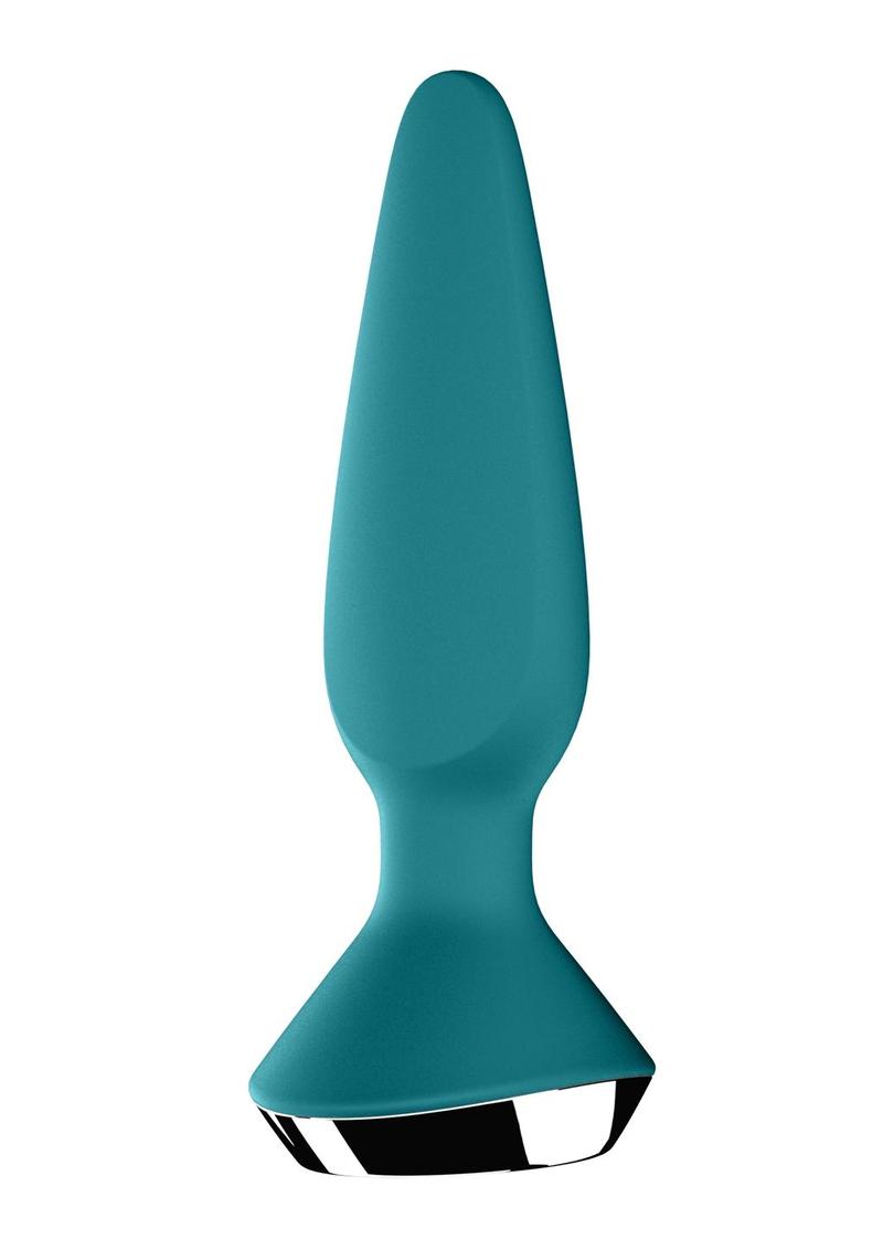 Satisfyer Plug-Ilicious 1 Silicone Vibrating Anal Plug - Petrol/Teal