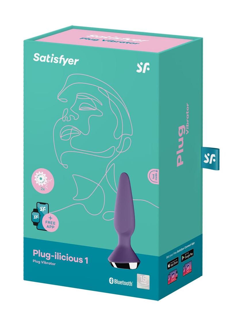 Satisfyer Plug-Ilicious 1 Silicone Vibrating Anal Plug - Purple