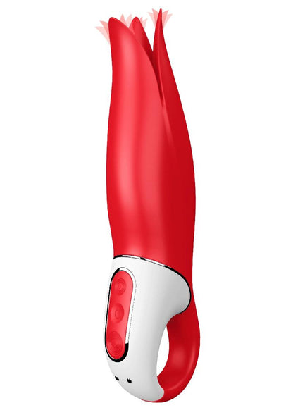 Satisfyer Power Flower Vibrator - G-Spot and Clitoris Stimulator Waterproof - Red