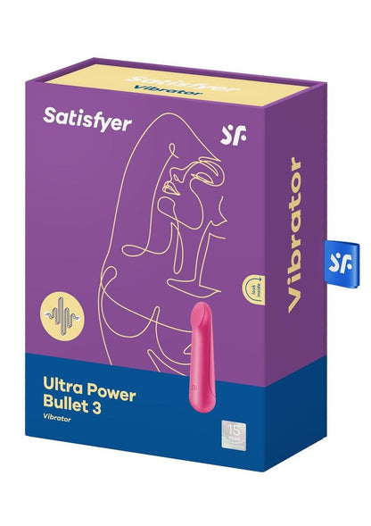 Satisfyer Ultra Power Bullet 3 Rechargeable Silicone Bullet Vibrator - Red