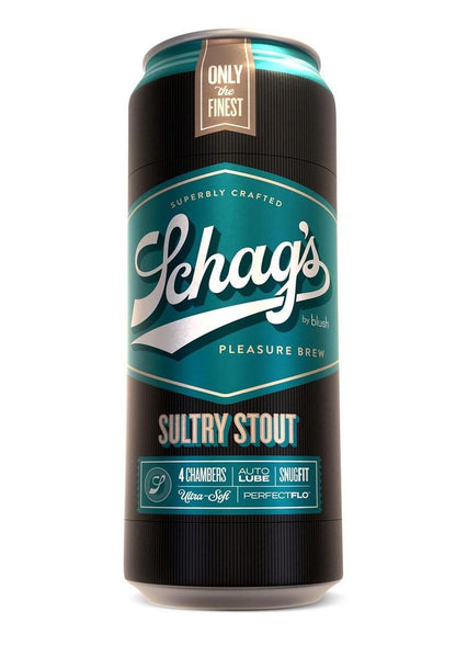 Schag's Sultry Stout Beer Can Stroker - Frosted - White