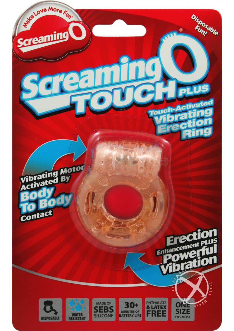 Screaming O Touch Plus Cock Ring Waterproof - Vanilla