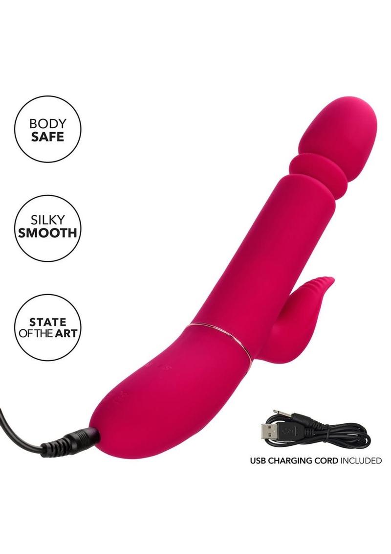 Shameless Slim Charmer Silicone Rechargeable Thrusting Rabbit Vibrator