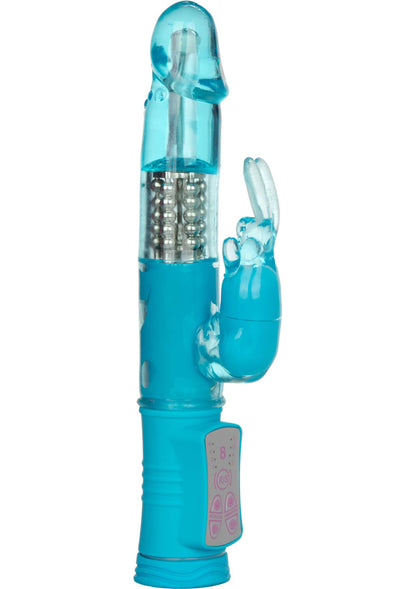 Shane's World Jack Rabbit Beaded Vibrator - Blue