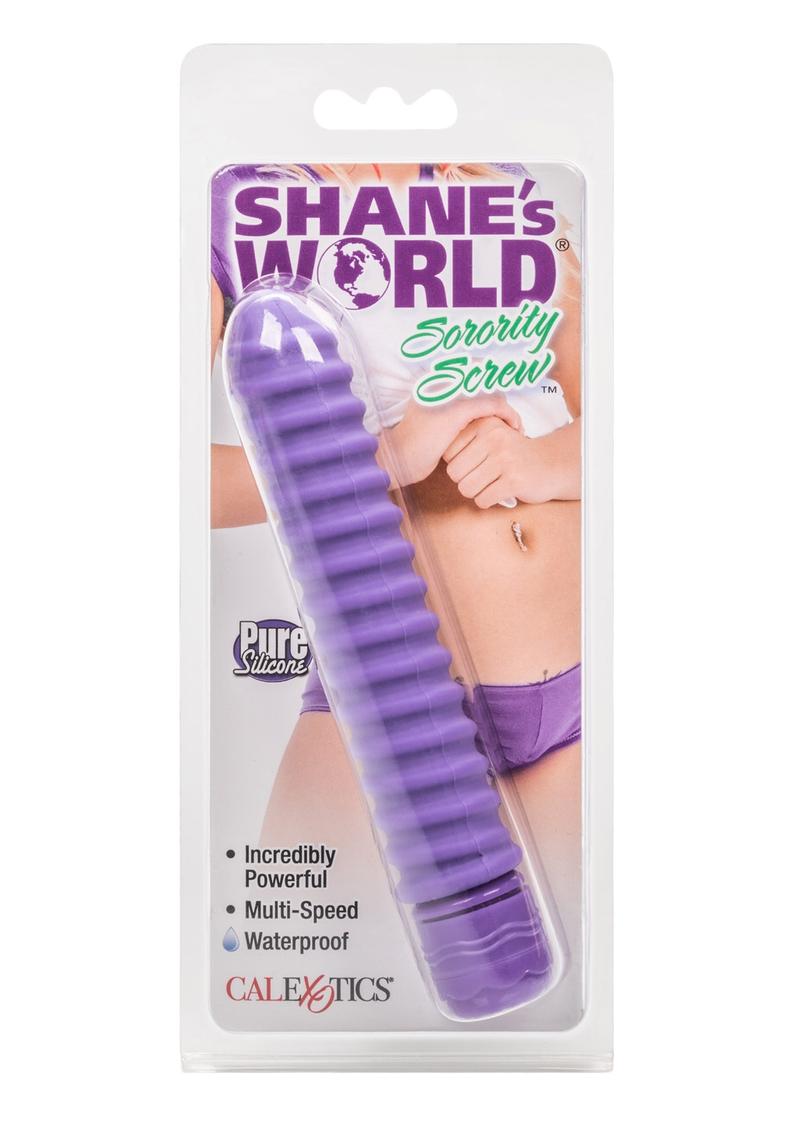 Shane's World Sorority Screw Silicone Vibrator - Purple