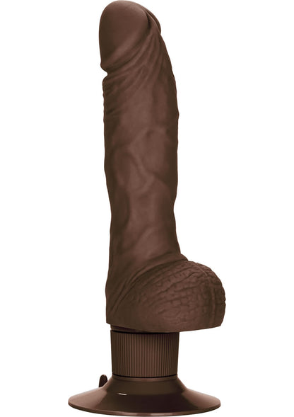 Shower Stud Super Stud Vibrating Dildo - Brown/Chocolate