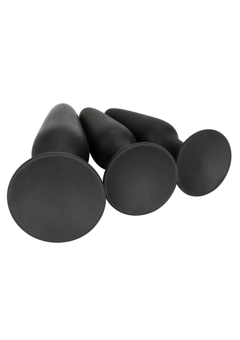 Silicone Anal Trainer Kit Black 3 Sizes