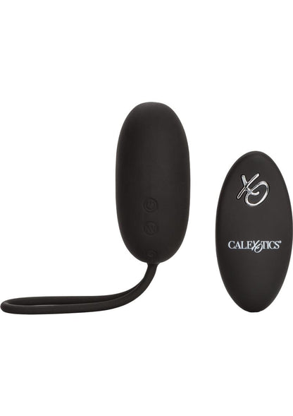 Silicone Rechargeable Egg with Remote Control - Black