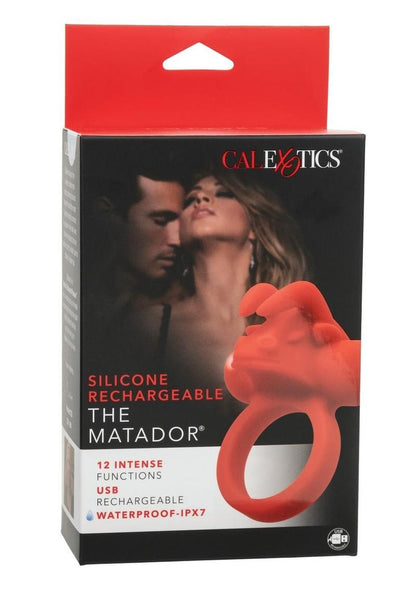 Silicone Rechargeable The Matador Cock Ring - Red