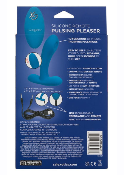 Silicone Remote Pulsing Pleaser Rechargeable Vibrator with Remote Control