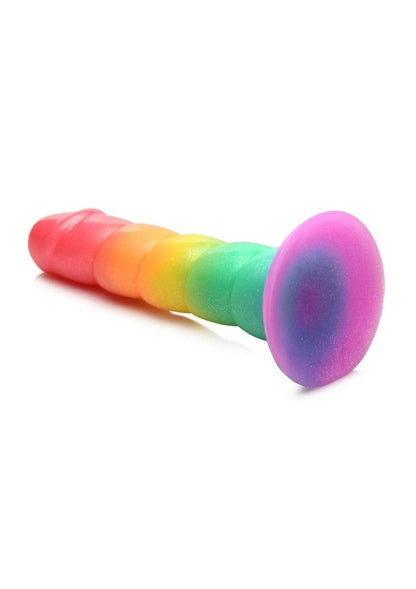 Simply Sweet Swirl Silicone Rainbow Dildo