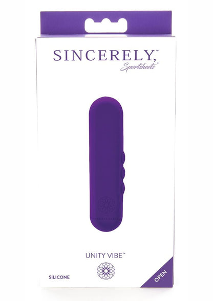 Sincerely Unity Vibe Silicone Rechargeable Vibrator - Purple