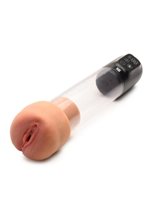 Size Matters 5x Rechargeable Sucking Penis Pump with Attachments - Black/Clear