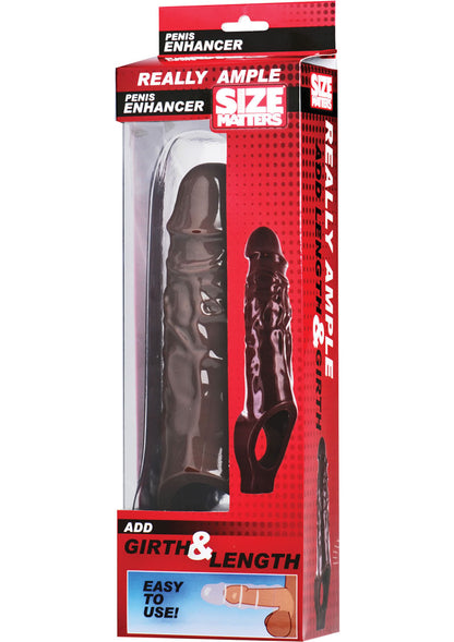 Size Matters Really Ample Penis Enhancer Sheath - Chocolate