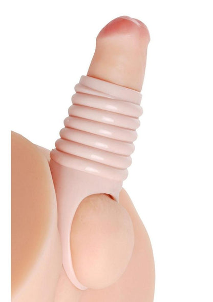 Size Matters Really Ample Ribbed Penis Enhancer Sheath