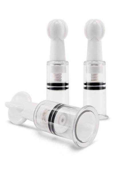 Size Up Nipple and Clit Triple Sucker - Black/Clear - Set