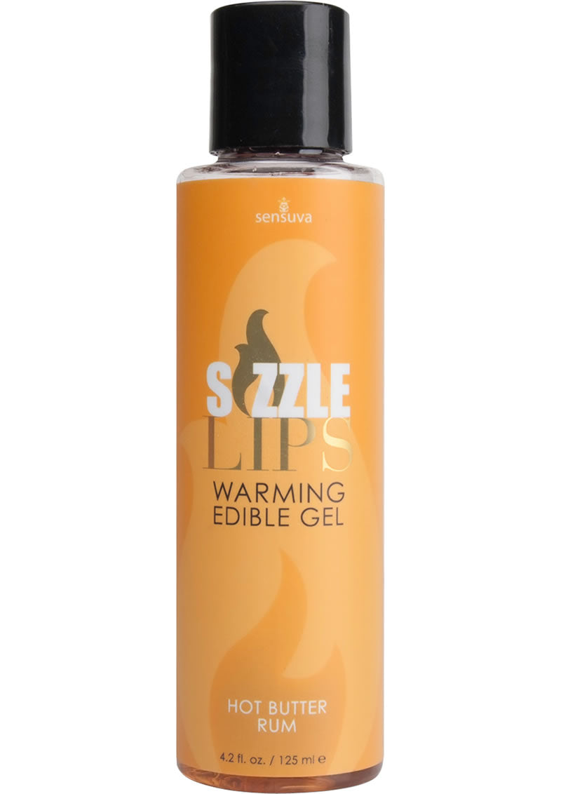 Sizzle Lips Warming Edible Gel Butter Rum - 4.2oz