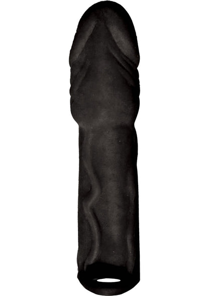 Skinsations Black Diamond Husky Lover Extension Sleeve with Scrotum Strap - Chocolate - 6.5in