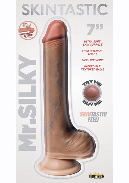 Skintastic So Vein Realistic Dildo with Balls Waterproof - Vanilla - 7in