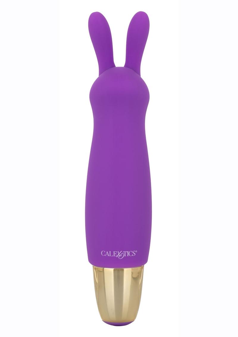 Slay #Buzzme Rechargeable Silicone Rabbit Ears Bullet Vibrator - Purple