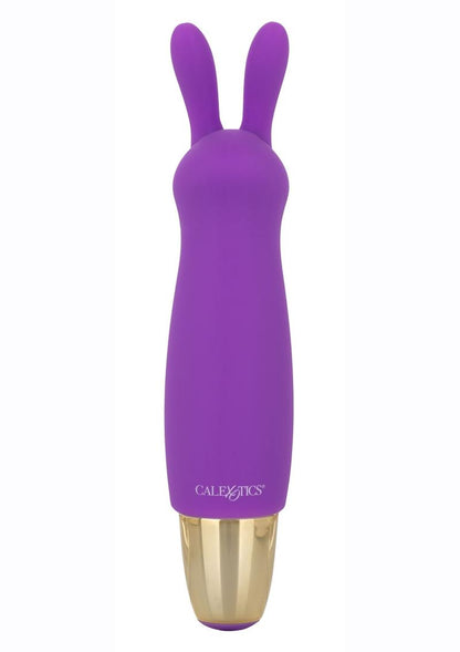 Slay #Buzzme Rechargeable Silicone Rabbit Ears Bullet Vibrator - Purple