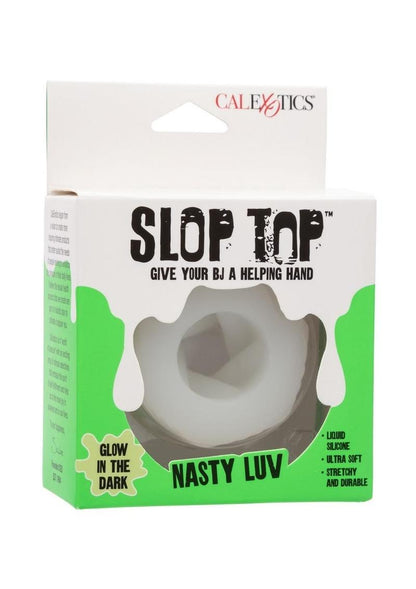 Slop Top Nasty Luv Silicone Dual Entry Pussy and Ass - Glow In The Dark/Vanilla