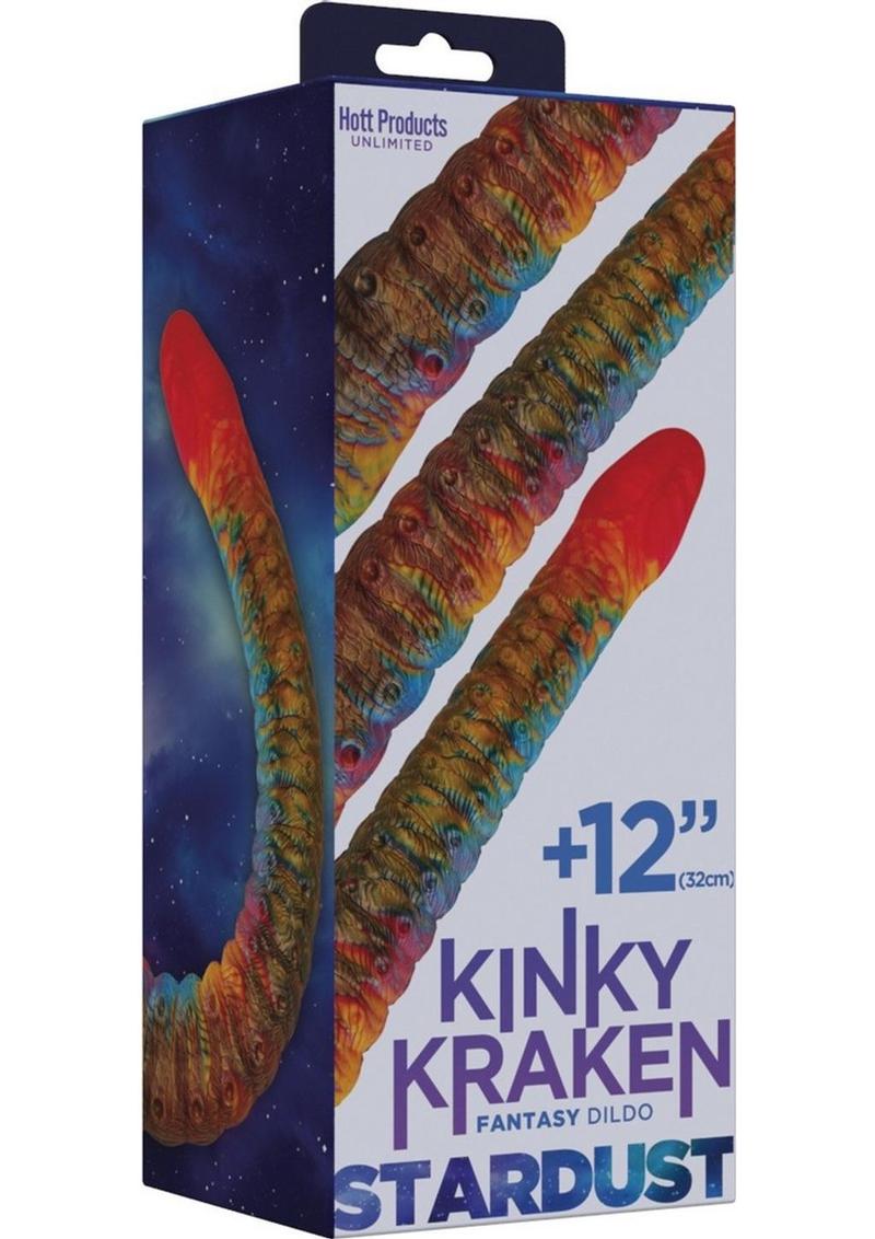 Stardust Kinky Kraken Silicone Dildo with Suction Cup - Multicolor - 13in